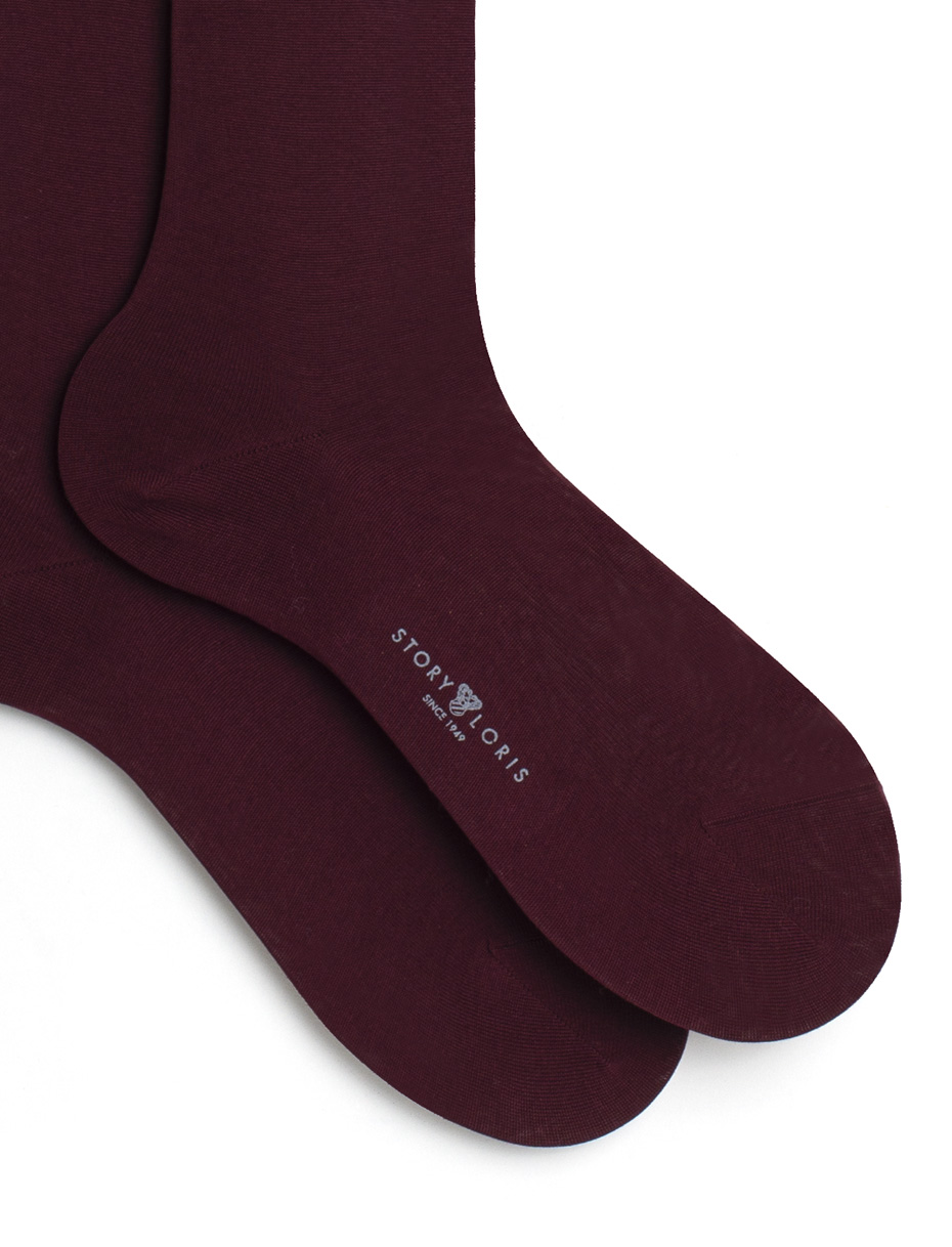 Plain knit fil d'Ecosse long sock